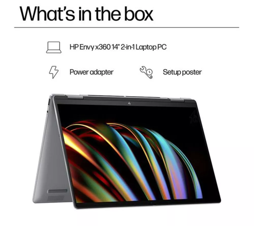 HP ENVY x360 14-fc0501na 14" 2 in 1 Refurbished Laptop - Intel® Core™ Ultra 5, 512 GB SSD, Silver (Very Good Condition)