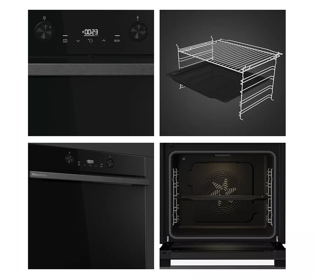 HISENSE Hi4 BlackLine BI64221PDBG Electric Pyrolytic Oven - Jet Black
