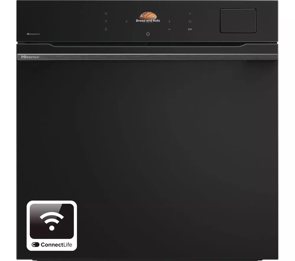 HISENSE Hi8 BlackLine BAS6PH8BUKWF Electric Pyrolytic Steam Smart Oven - Jet Black
