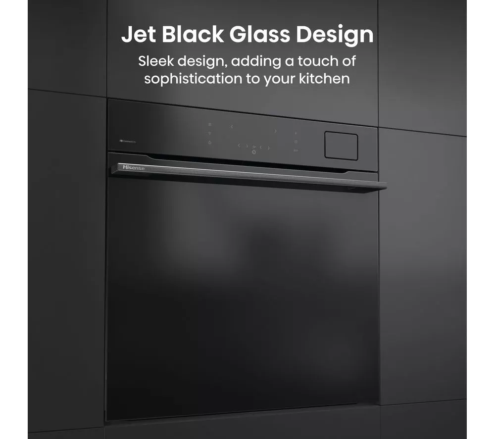 HISENSE Hi8 BlackLine BAS6PH8BUKWF Electric Pyrolytic Steam Smart Oven - Jet Black