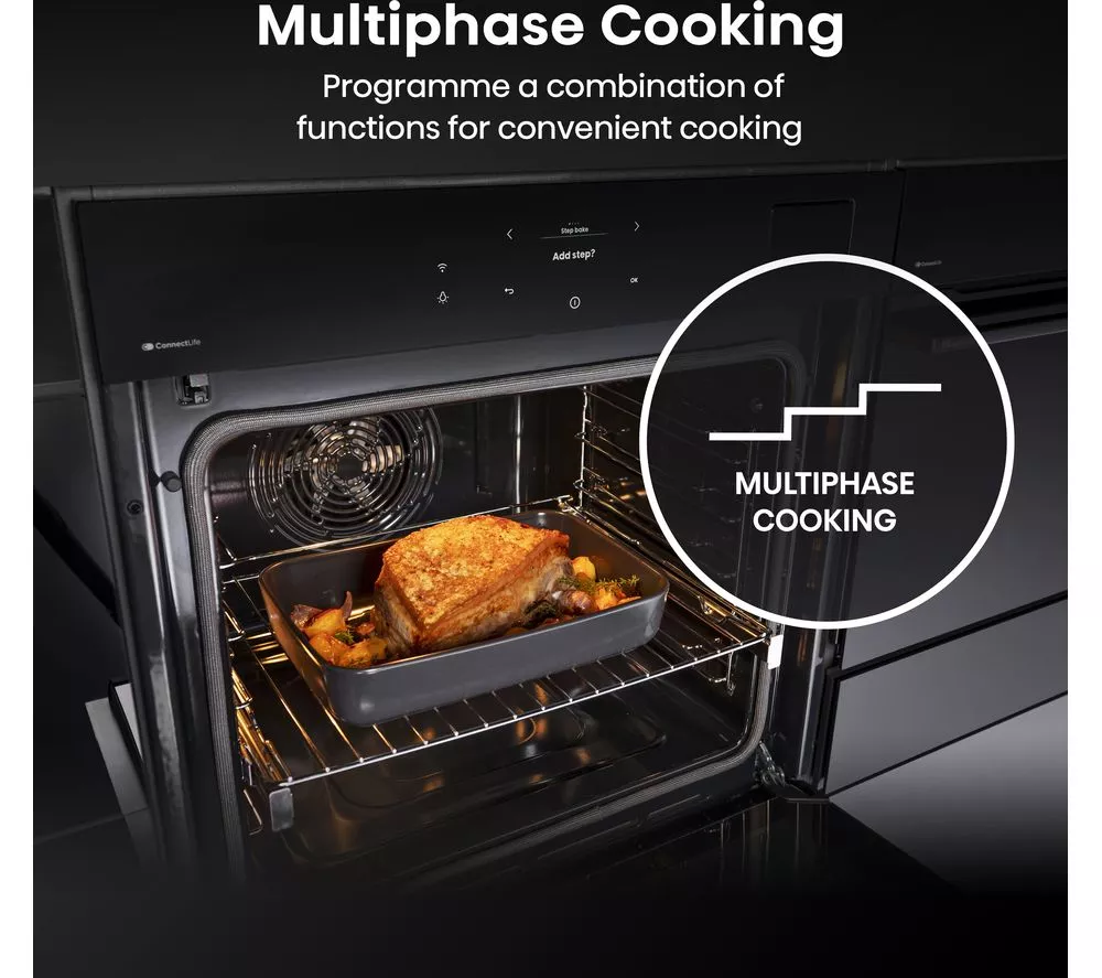 HISENSE Hi8 BlackLine BAS6PH8BUKWF Electric Pyrolytic Steam Smart Oven - Jet Black