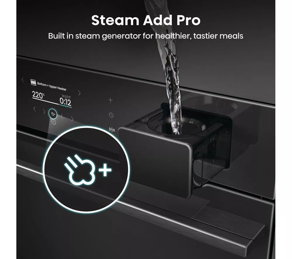 HISENSE Hi8 BlackLine BAS6PH8BUKWF Electric Pyrolytic Steam Smart Oven - Jet Black