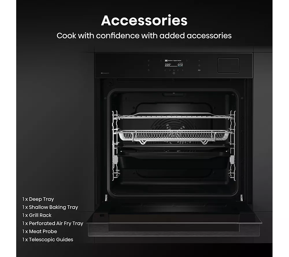 HISENSE Hi8 BlackLine BAS6PH8BUKWF Electric Pyrolytic Steam Smart Oven - Jet Black
