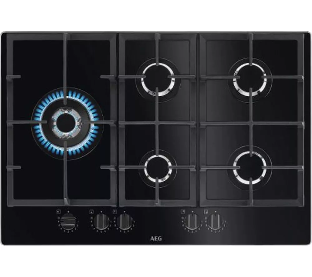 AEG 6000 Series HKB75820NB 74 cm Gas Hob - Black