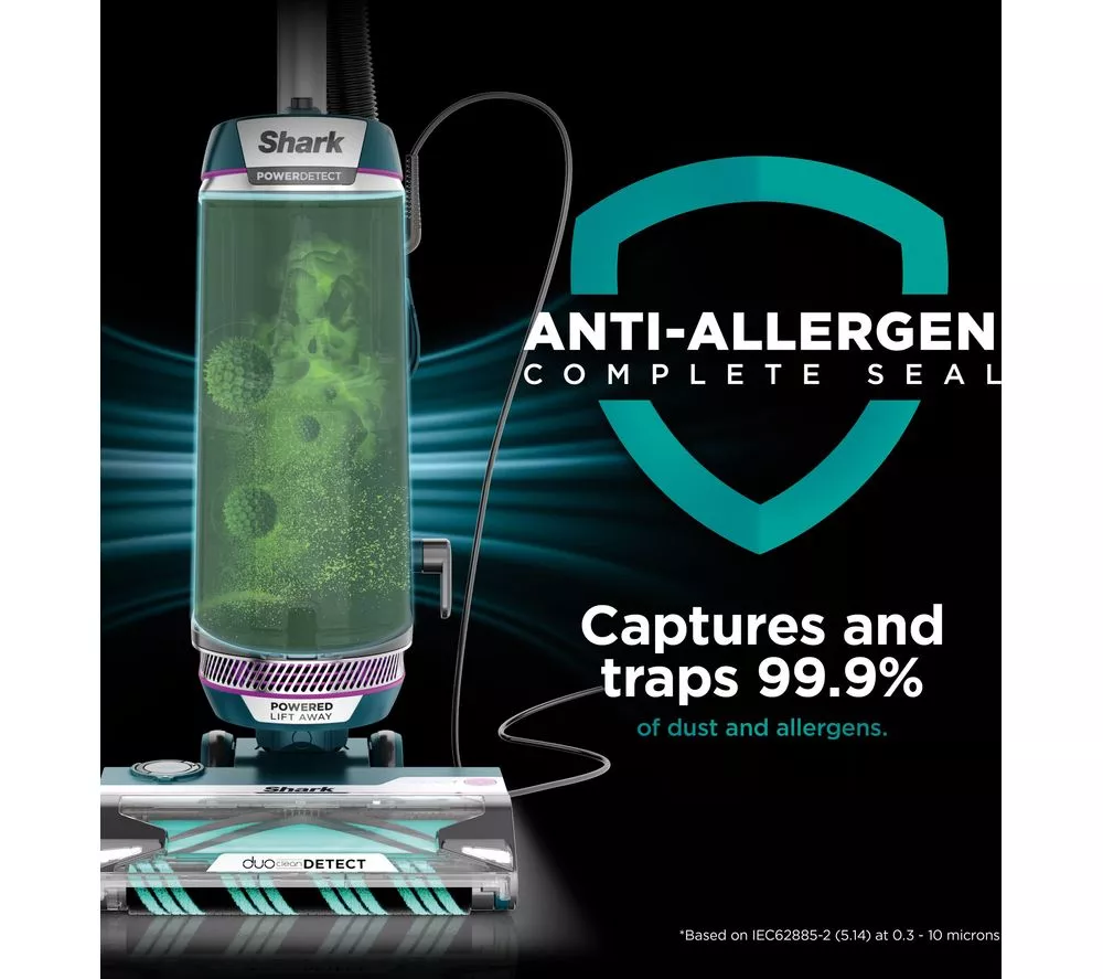 SHARK PowerDetect Powered Lift-Away Pet AZ3900UKT Upright Bagless Vacuum Cleaner - Dark Teal