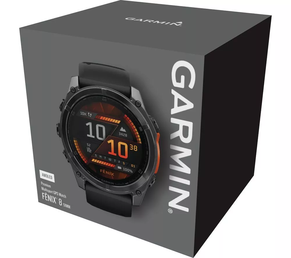 GARMIN fenix 8 AMOLED Smart Watch - Slate Grey & Black, 51 mm