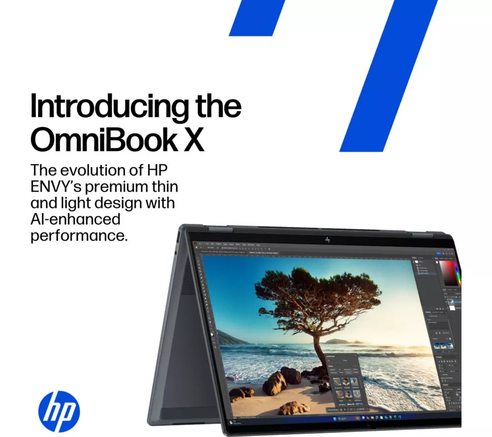 HP OmniBook X 14" Laptop, Copilot+ PC - Snapdragon X Plus, 512 GB SSD, Silver