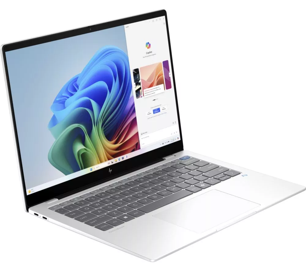 HP OmniBook X 14" Laptop, Copilot+ PC - Snapdragon X Plus, 512 GB SSD, Silver