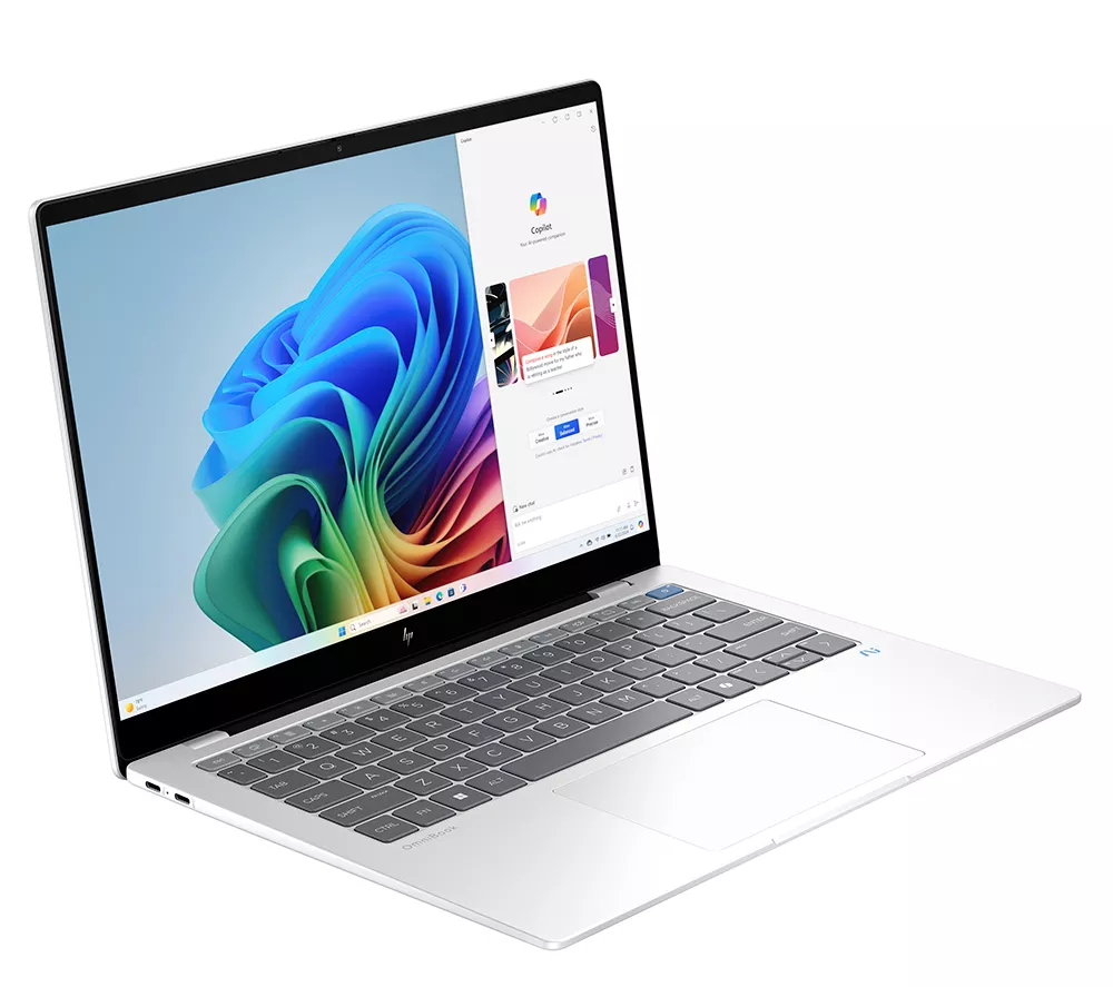 HP OmniBook X 14" Laptop, Copilot+ PC - Snapdragon X Plus, 512 GB SSD, Silver