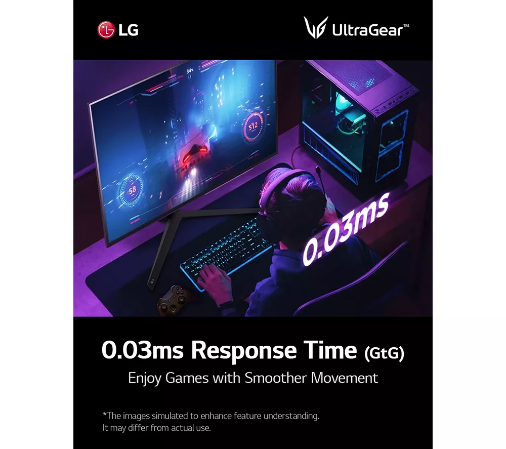 LG UltraGear 27GS95QE-B.AEK Quad HD 27" OLED Gaming Monitor - Grey