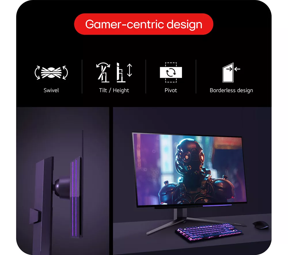 LG UltraGear 27GS95QE-B.AEK Quad HD 27" OLED Gaming Monitor - Grey