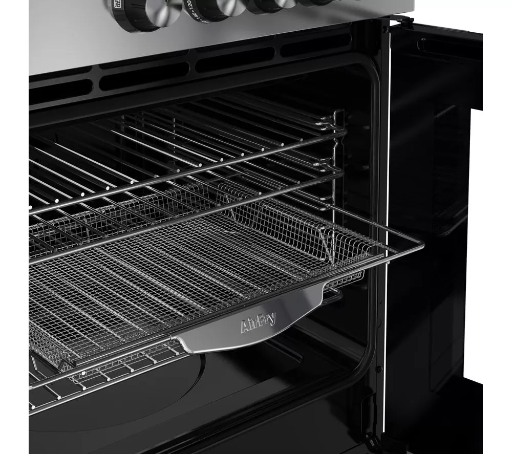 BELLING Cookcentre 100DF Dual Fuel Range Cooker - Stainless Steel & Chrome