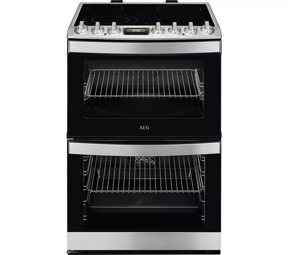 AEG 6000 SteamBake CCS6742ACM 60 cm Electric Ceramic Cooker - Stainless Steel
