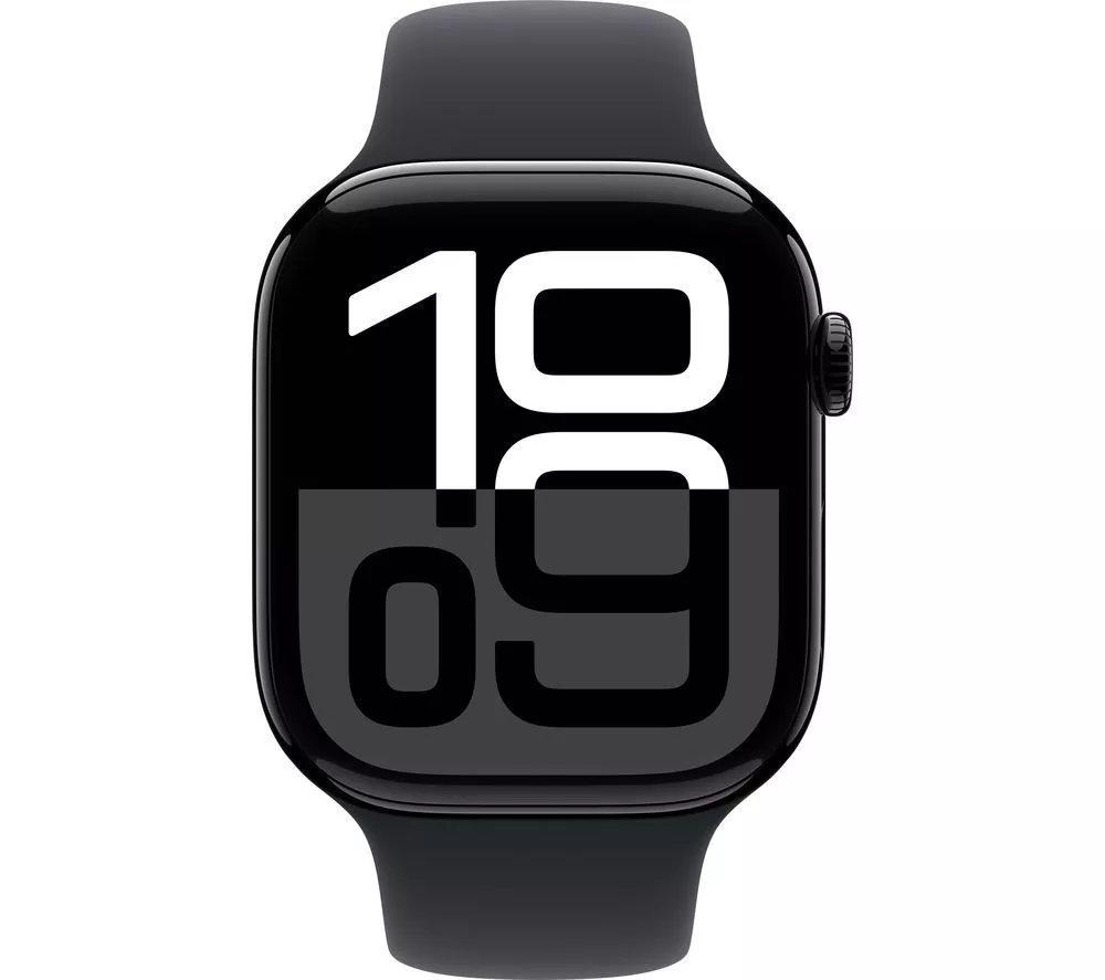 APPLE Watch Series 10 - 46 mm Jet Black Aluminium Case with Black Sport Band, S/M