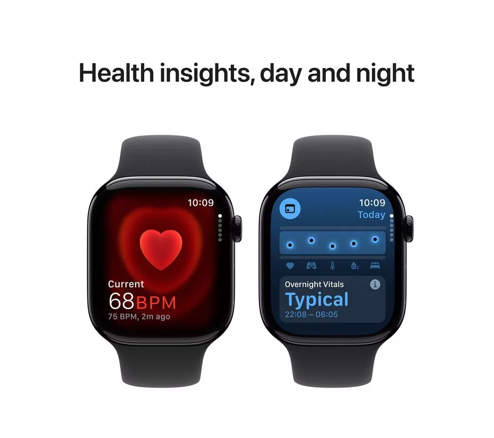 APPLE Watch Series 10 - 46 mm Jet Black Aluminium Case with Black Sport Band, S/M