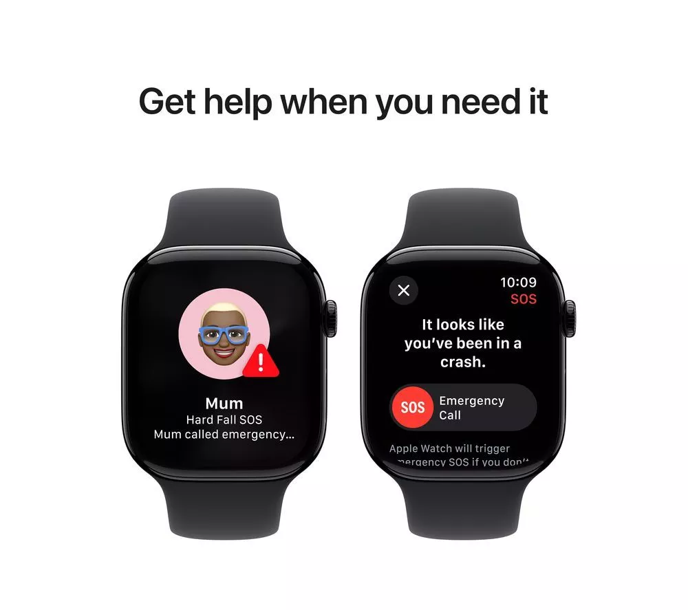 APPLE Watch Series 10 - 46 mm Jet Black Aluminium Case with Black Sport Band, S/M