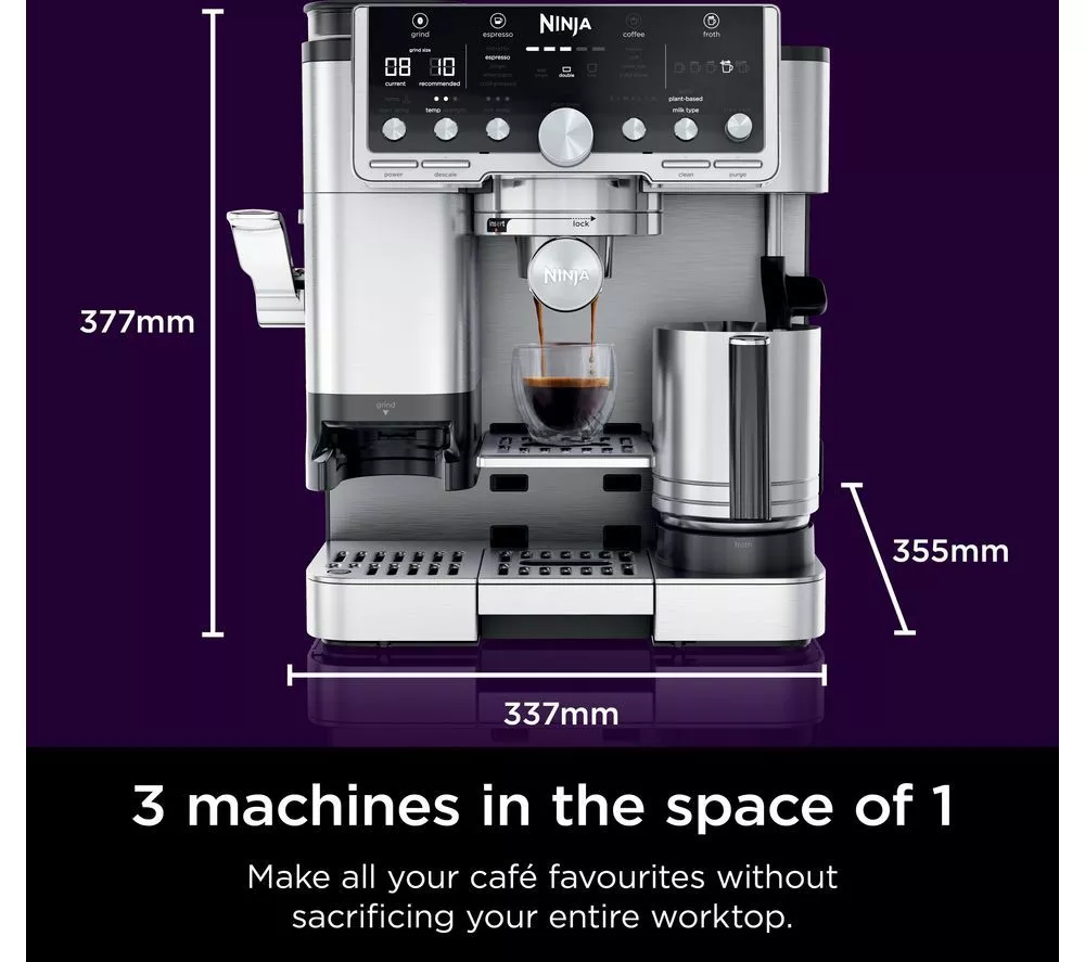 NINJA Luxe Cafe Pro Series ES701UK Bean to Cup Coffee Machine - Silver & Stainless Steel
