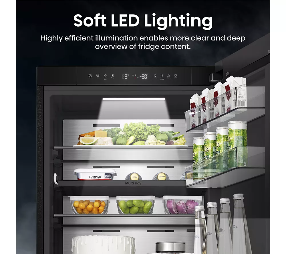 HISENSE KitchenFit RB5K330GSFC Smart 60/40 Fridge Freezer - Black
