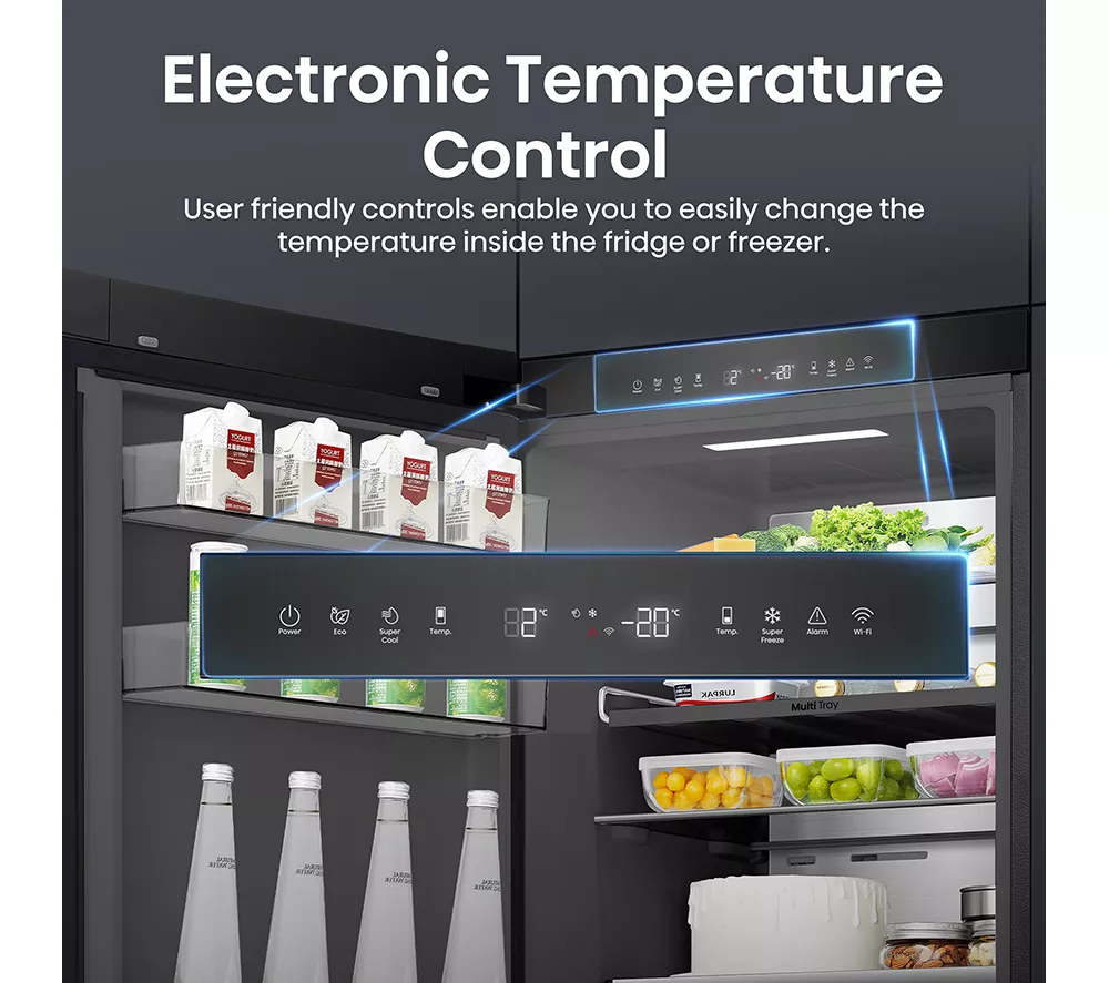 HISENSE KitchenFit RB5K330GSFC Smart 60/40 Fridge Freezer - Black