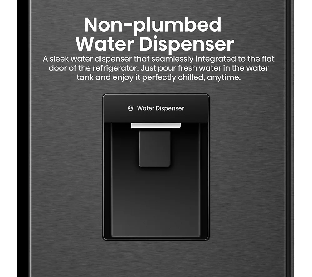 HISENSE PureFlat RQ5P470SMFE Smart Fridge Freezer - Black Stainless Steel
