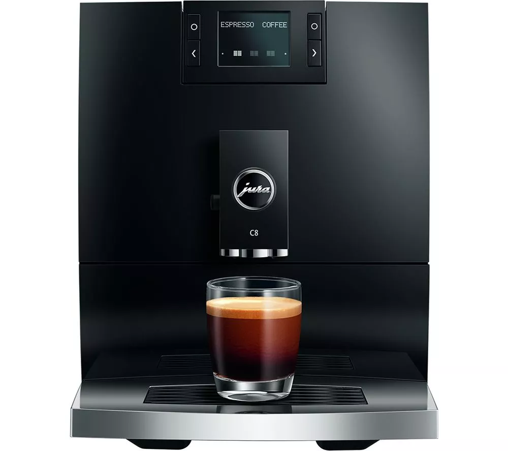 JURA C8 Smart Bean to Cup Coffee Machine - Piano Black