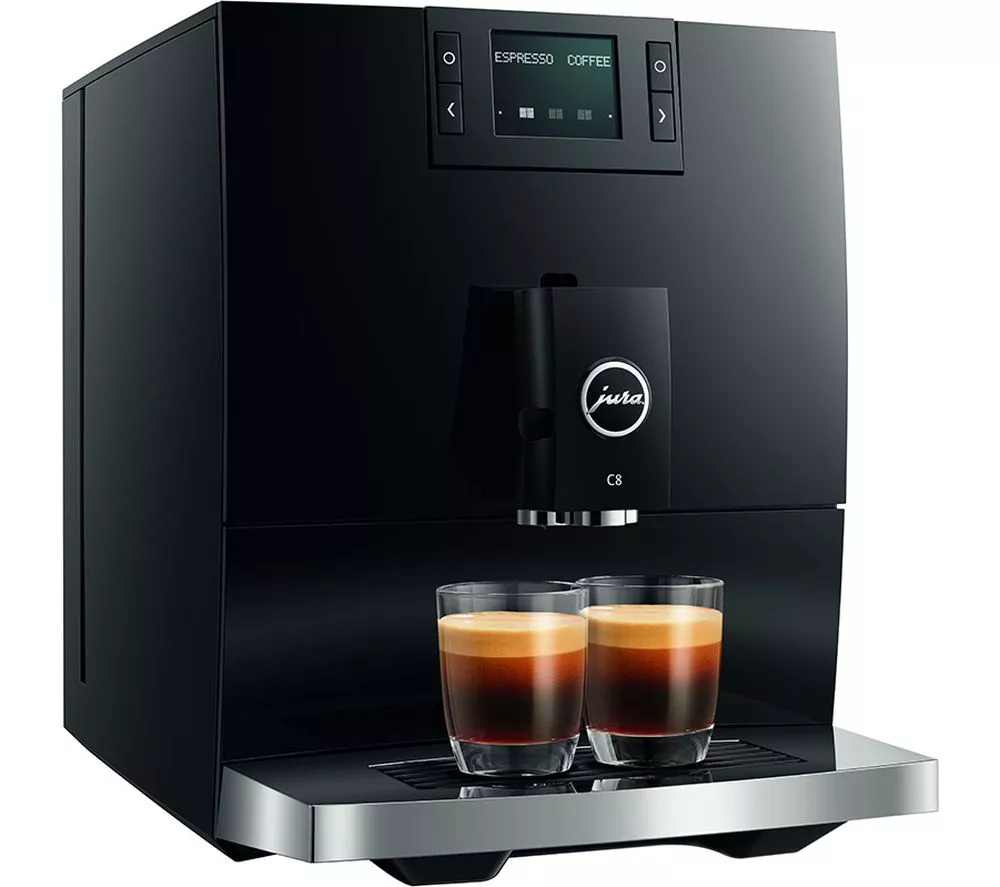 JURA C8 Smart Bean to Cup Coffee Machine - Piano Black