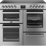 BELLING Cookcentre 100E Electric Ceramic Range Cooker - Stainless Steel & Chrome