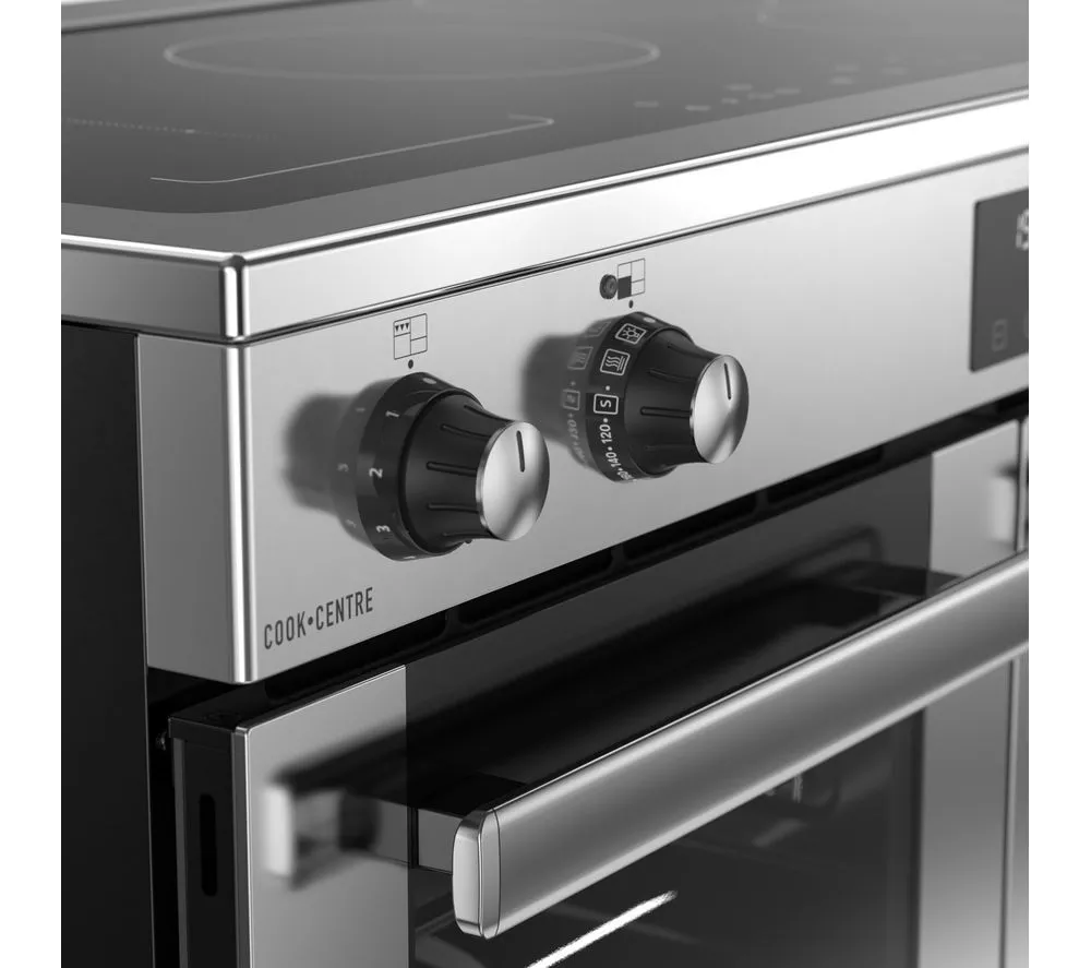 BELLING Cookcentre 100Ei Electric Induction Range Cooker - Stainless Steel & Chrome