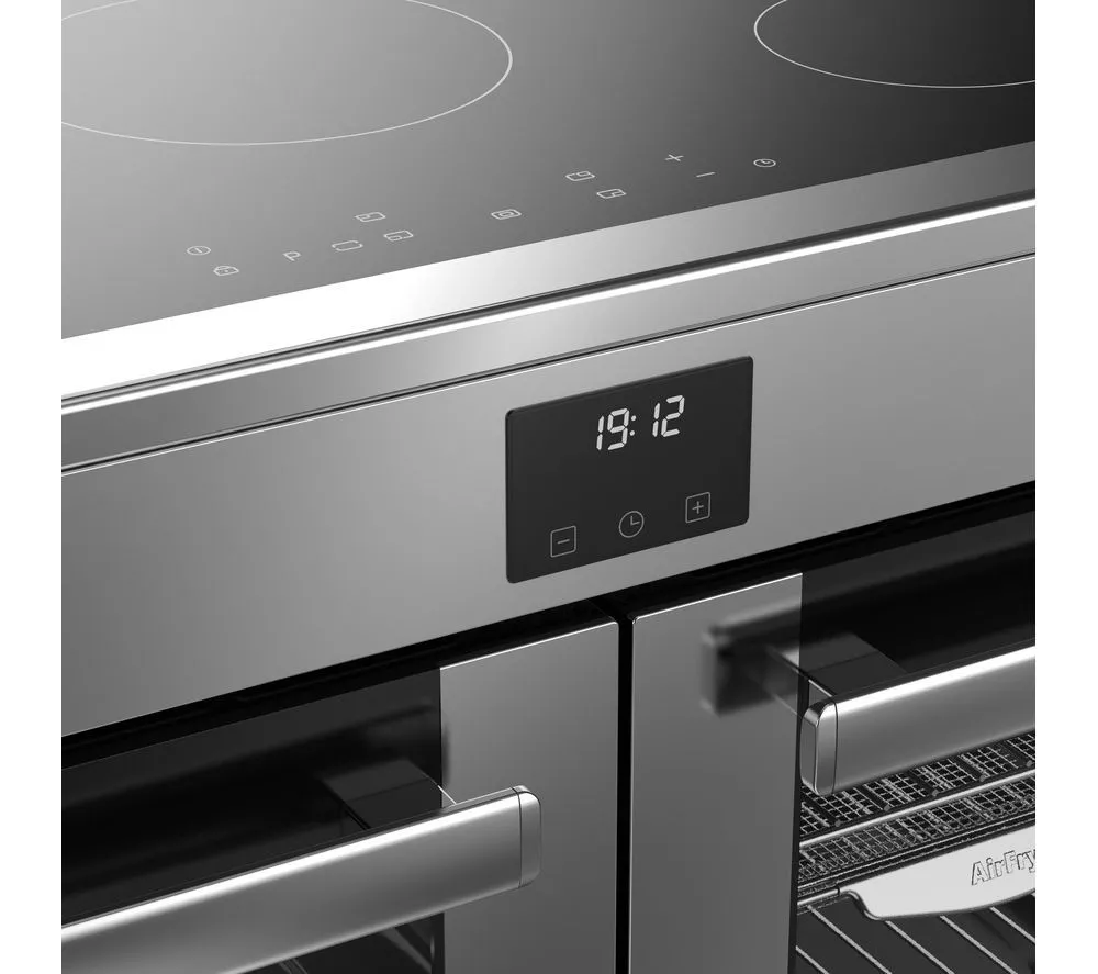 BELLING Cookcentre 100Ei Electric Induction Range Cooker - Stainless Steel & Chrome