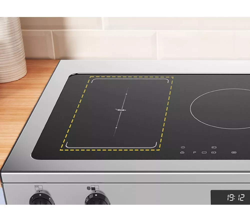 BELLING Cookcentre 100Ei Electric Induction Range Cooker - Stainless Steel & Chrome