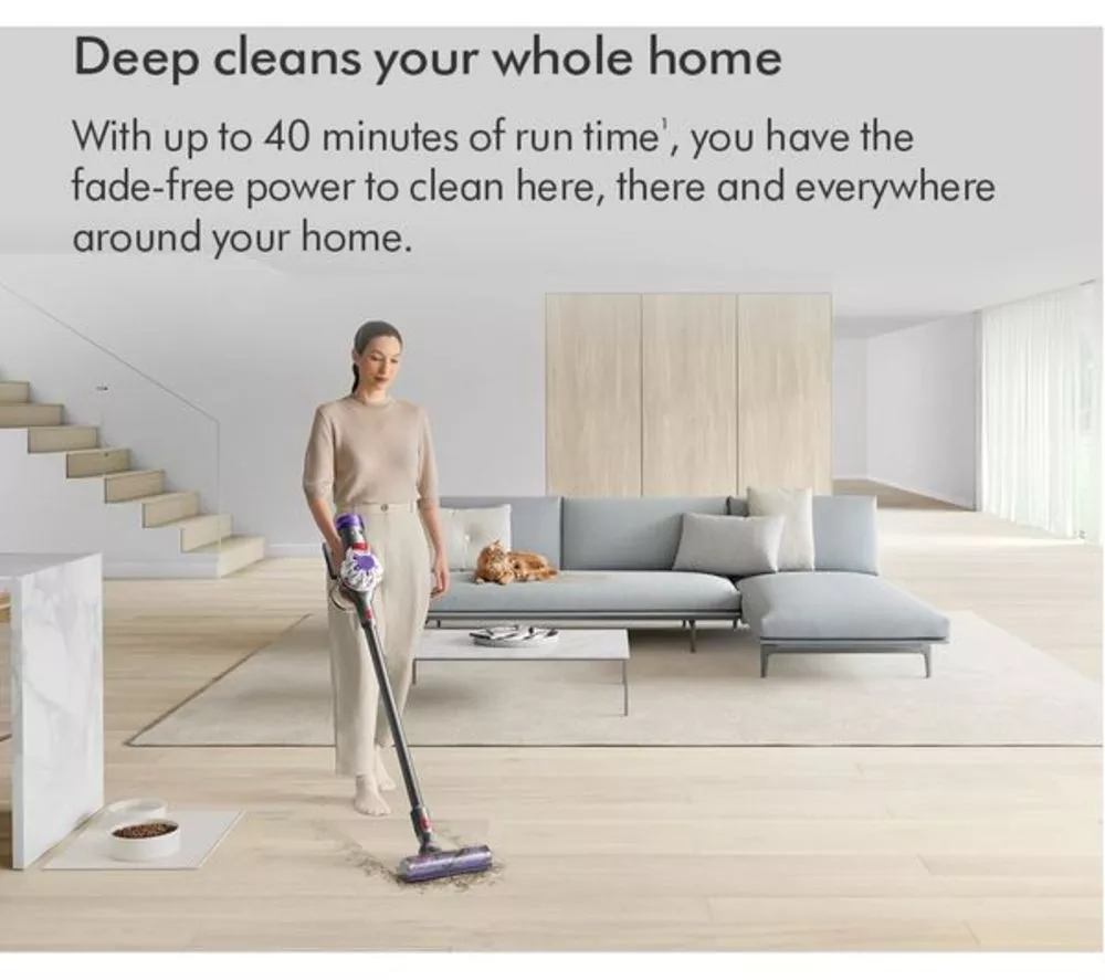 DYSON V8 Advanced Cordless Vacuum Cleaner - Silver Nickel