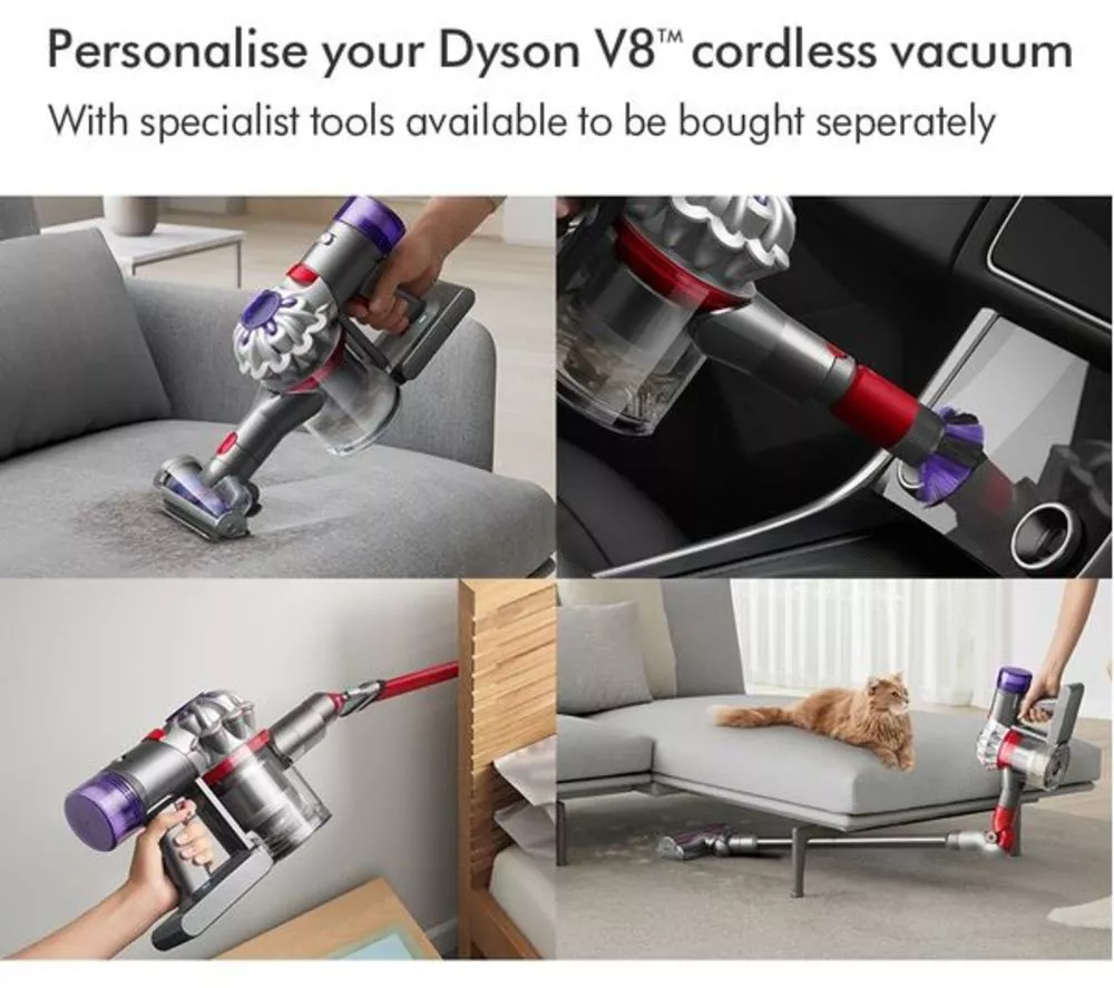 DYSON V8 Advanced Cordless Vacuum Cleaner - Silver Nickel