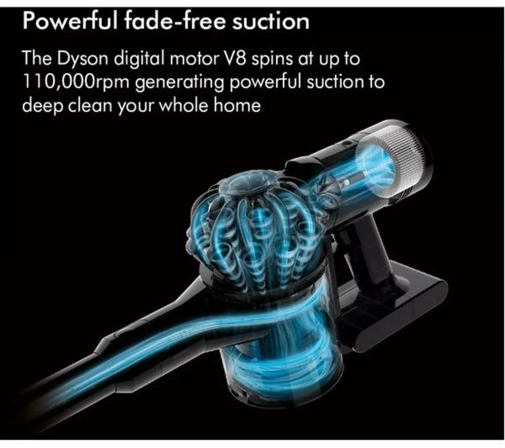DYSON V8 Advanced Cordless Vacuum Cleaner - Silver Nickel