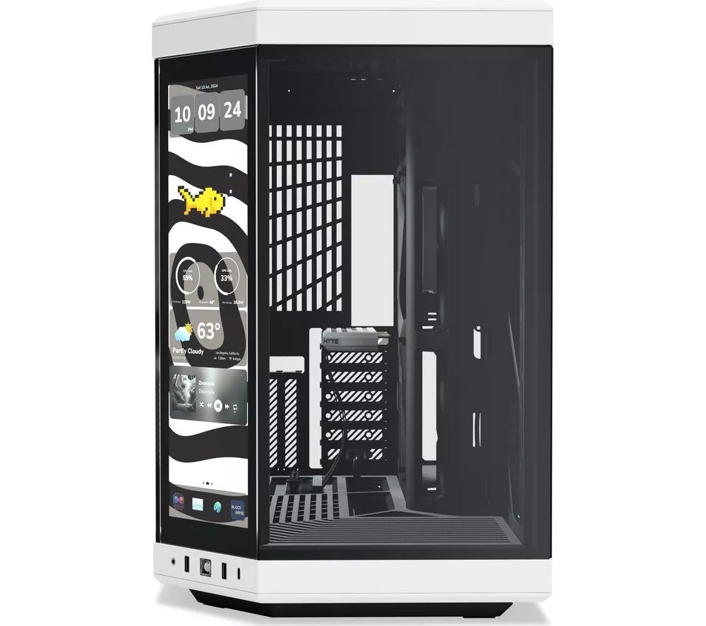 HYTE Y70 Touch Infinite E-ATX Mid-Tower PC Case - Black & White