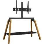 AVF Hoxton Quad FSL1120HOQLWB 1120 mm TV Stand with Bracket - Light Wood & Black
