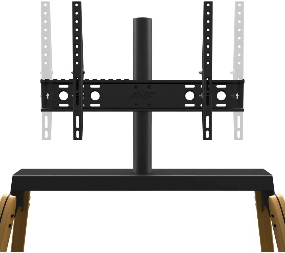 AVF Hoxton Quad FSL1120HOQLWB 1120 mm TV Stand with Bracket - Light Wood & Black