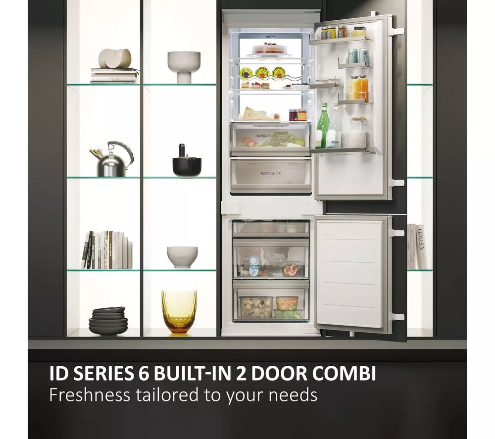 HAIER HBW7518CTK Integrated Smart 70/30 Fridge Freezer - Sliding Hinge