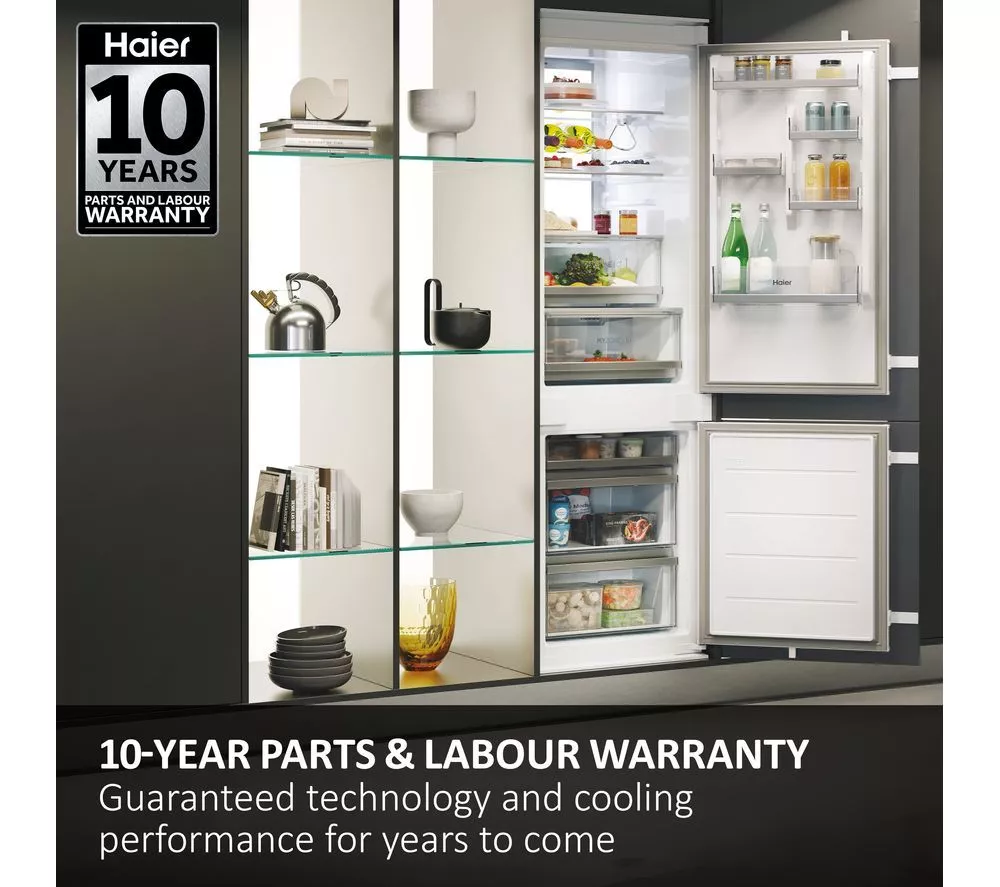 HAIER HBW7518CTK Integrated Smart 70/30 Fridge Freezer - Sliding Hinge