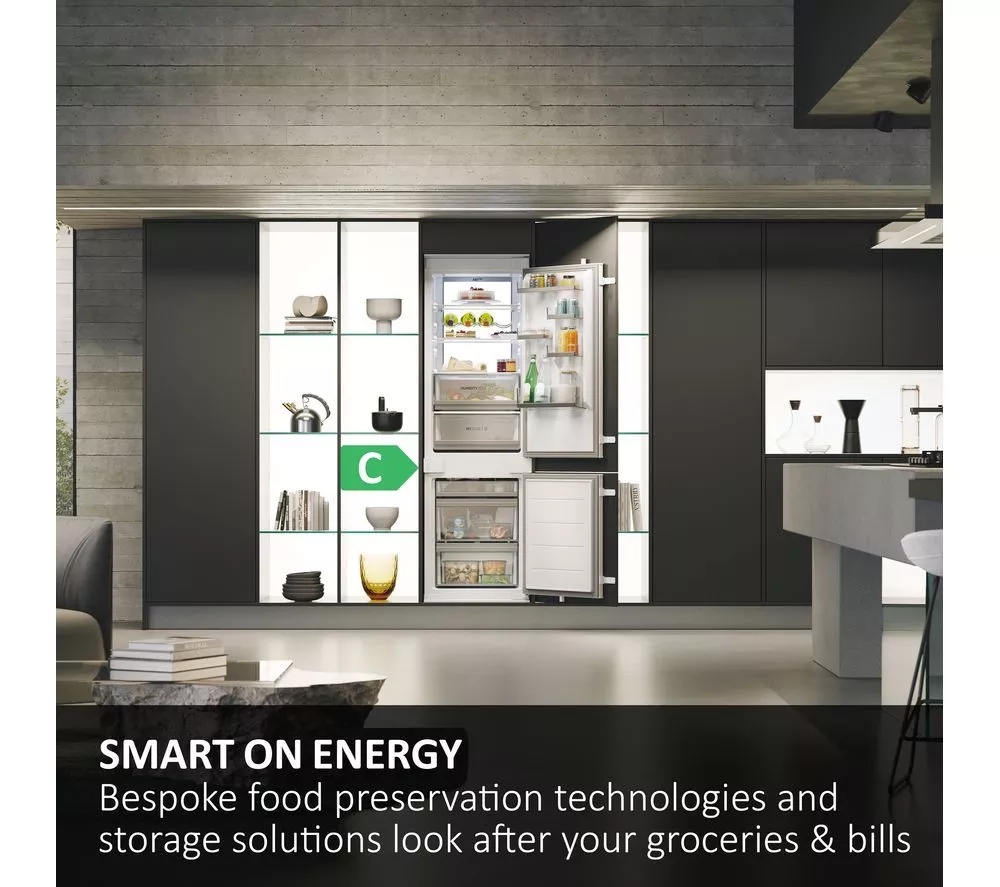 HAIER HBW7518CTK Integrated Smart 70/30 Fridge Freezer - Sliding Hinge