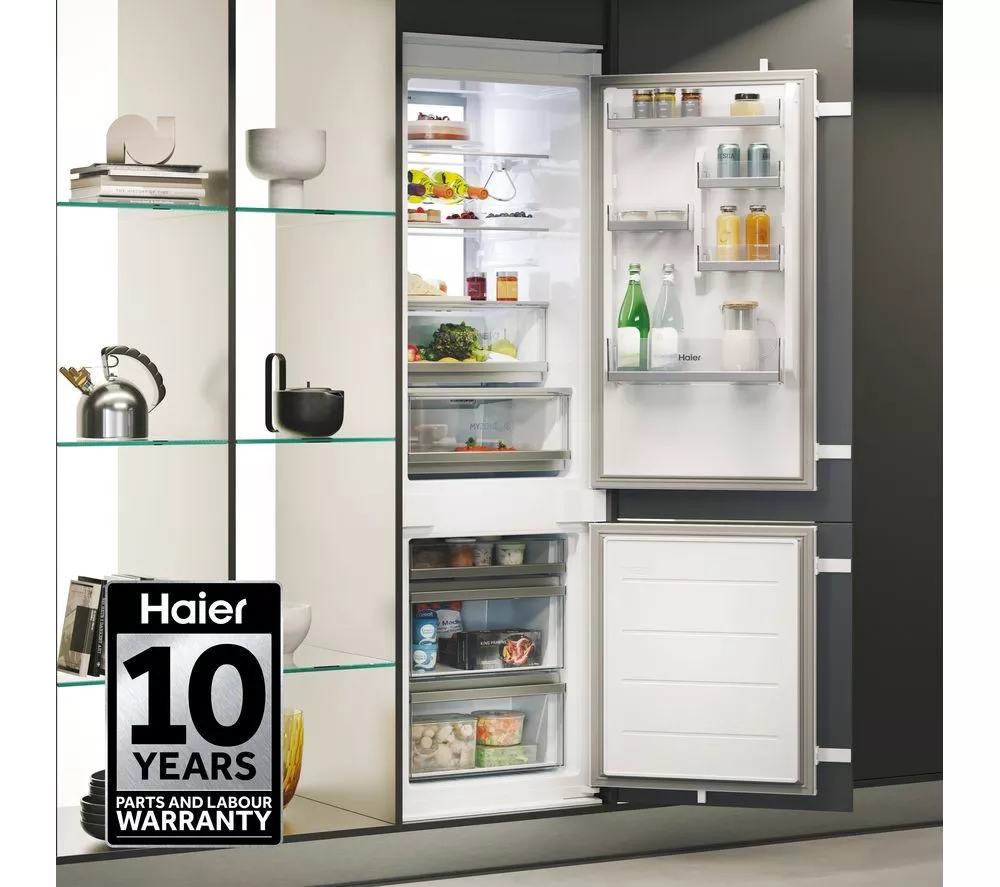 HAIER HBW7518CTK Integrated Smart 70/30 Fridge Freezer - Sliding Hinge