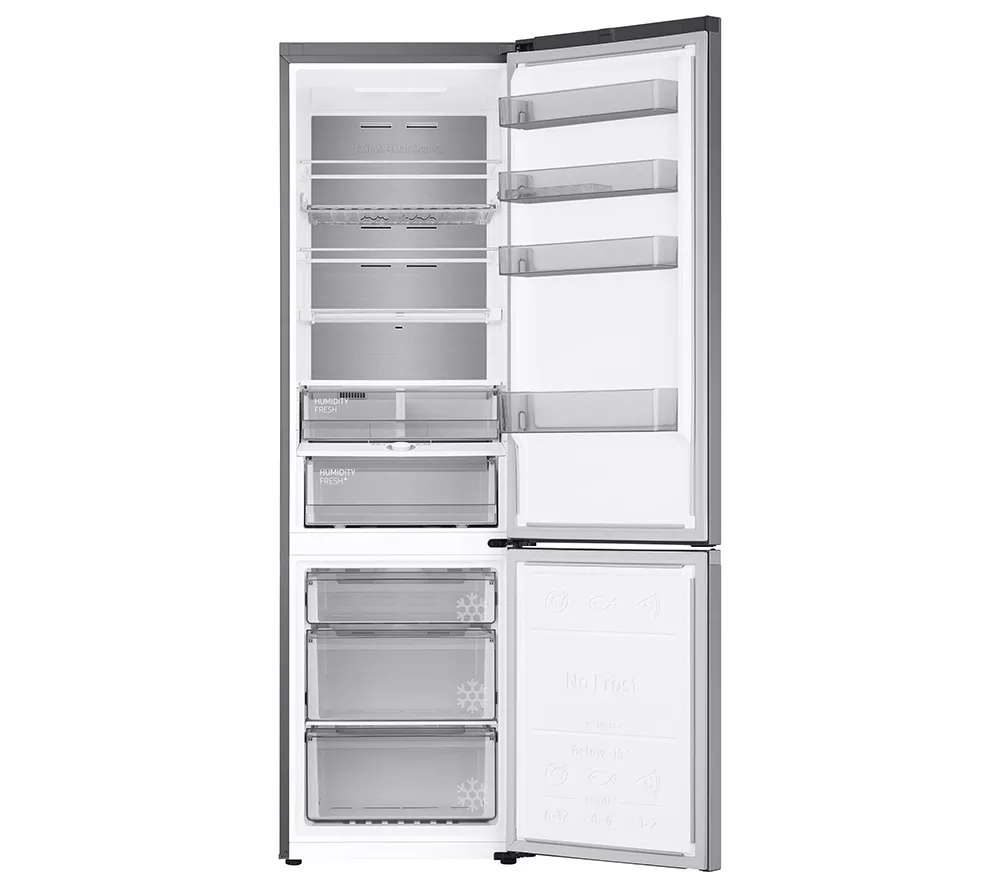 SAMSUNG Bespoke SpaceMax RB38C7AGWS9/EU Smart 70/30 Fridge Freezer - Refined Inox