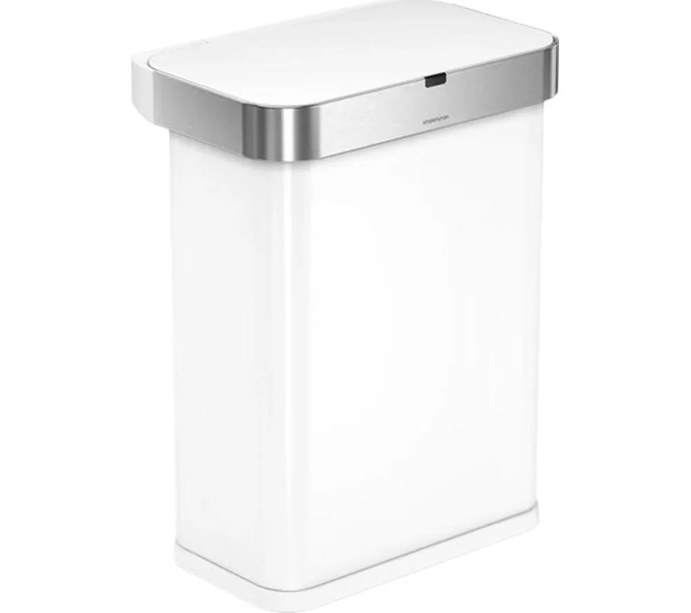 SIMPLEHUMAN ST2033 58-litre Rectangular Bin - White