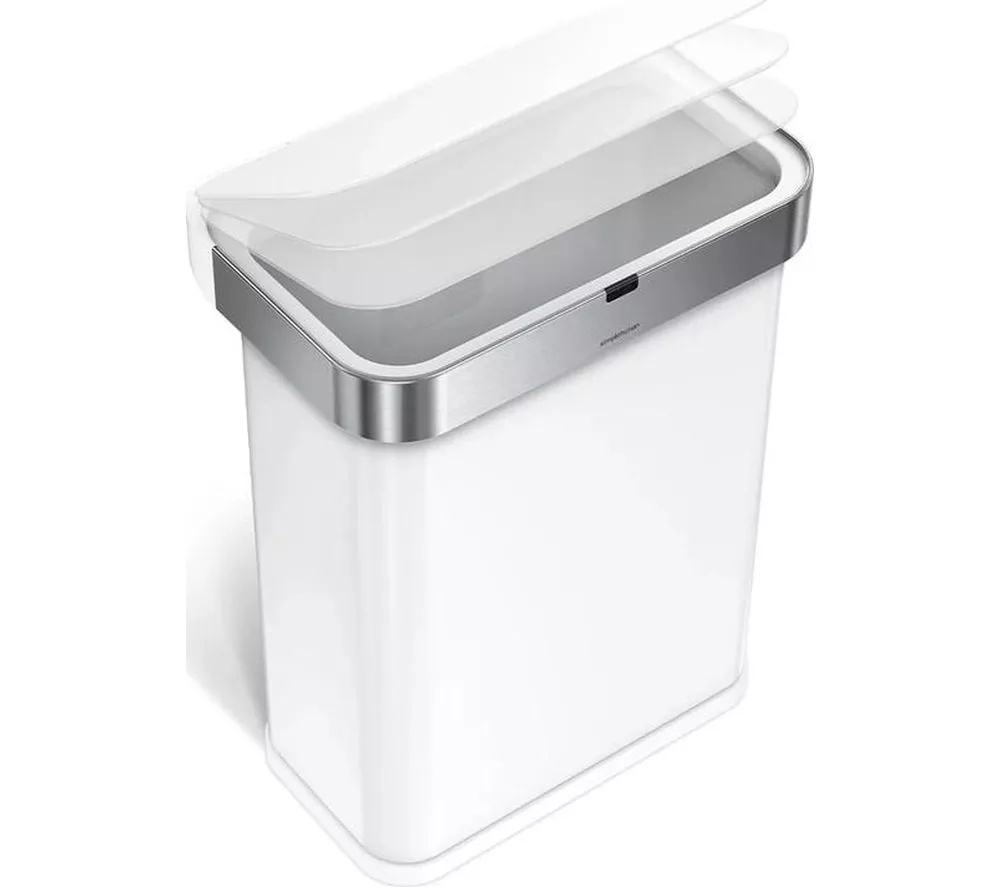 SIMPLEHUMAN ST2033 58-litre Rectangular Bin - White
