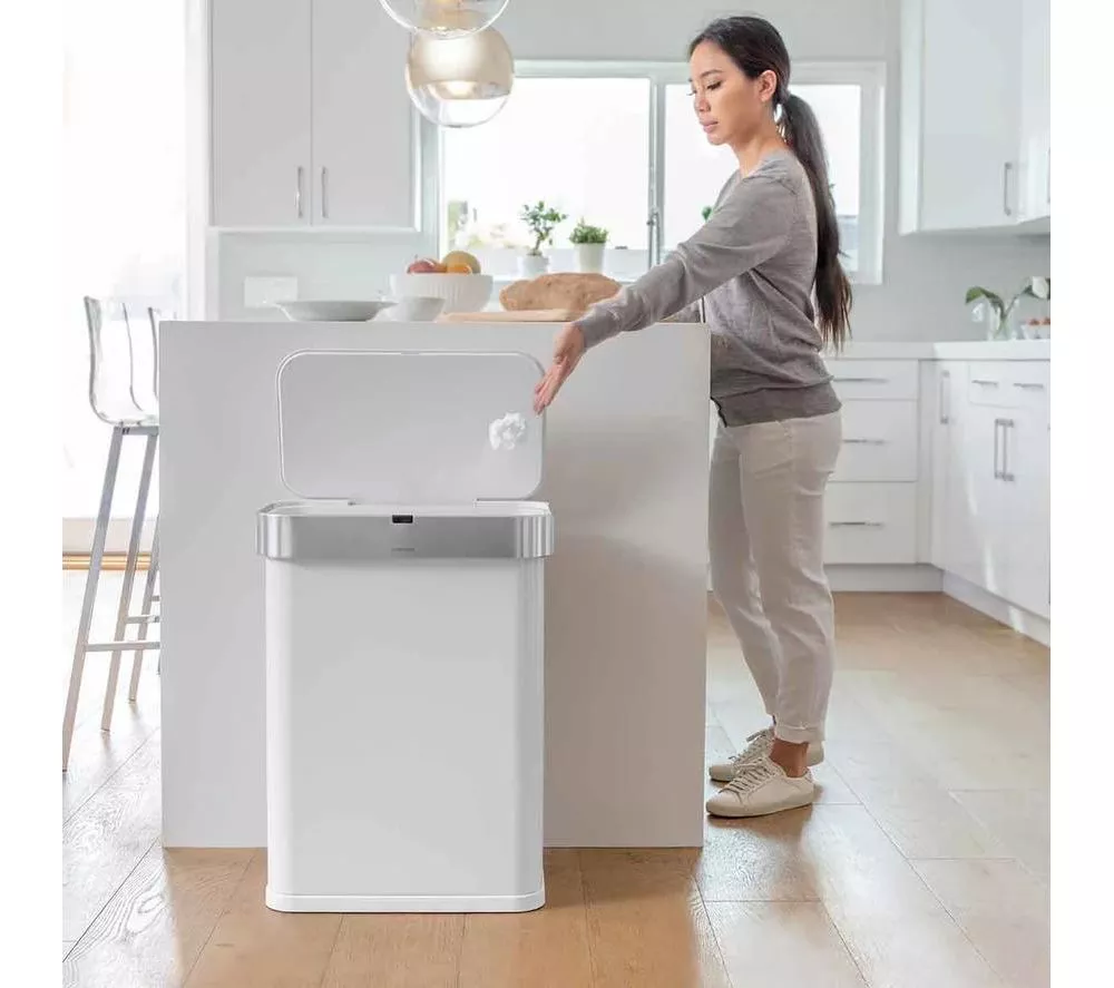 SIMPLEHUMAN ST2033 58-litre Rectangular Bin - White