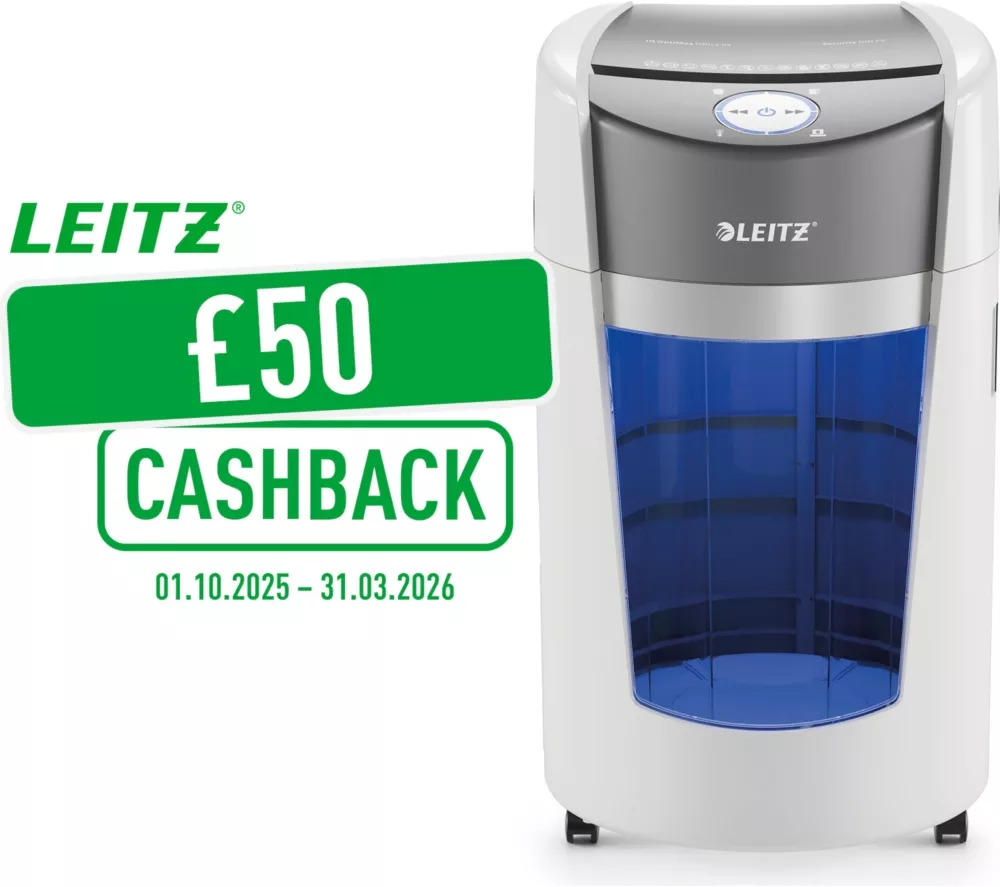 LEITZ IQ OptiMax Office P5 Micro Cut Paper Shredder