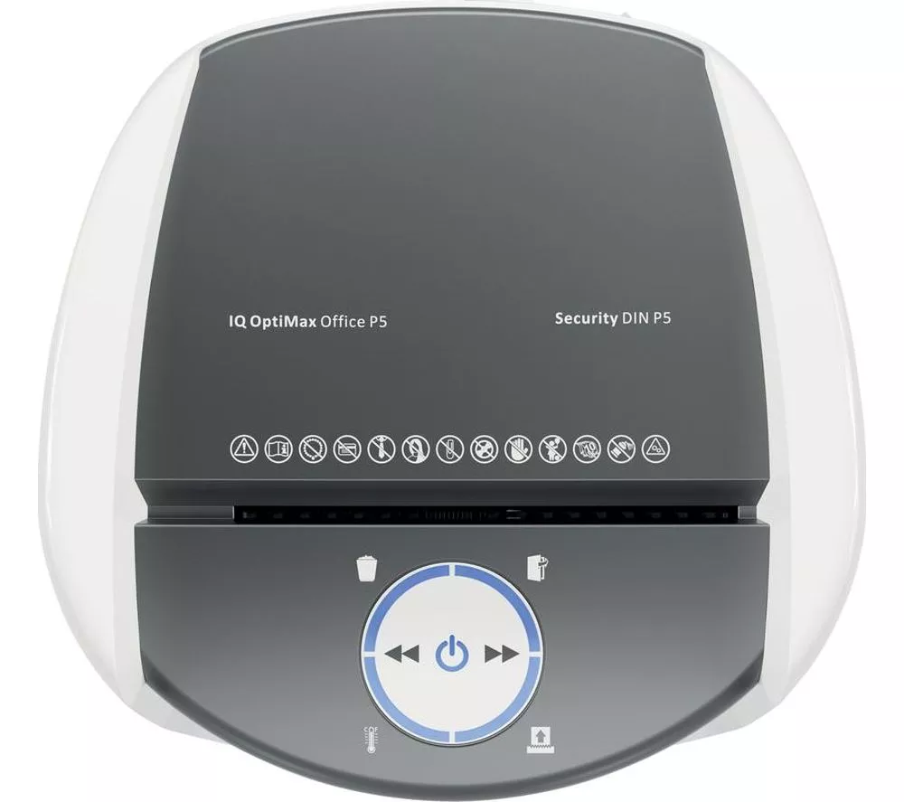 LEITZ IQ OptiMax Office P5 Micro Cut Paper Shredder