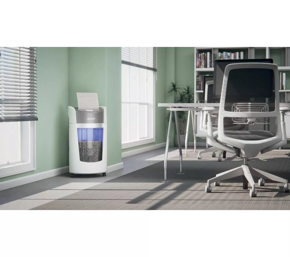 LEITZ IQ OptiMax Office P5 Micro Cut Paper Shredder