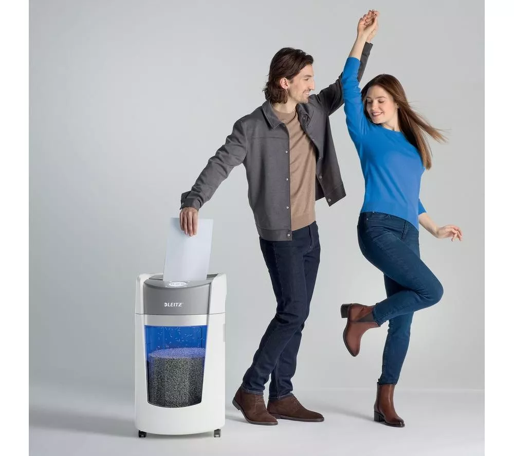 LEITZ IQ OptiMax Office P5 Micro Cut Paper Shredder