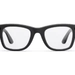 RAY-BAN Meta Wayfarer Large Glasses - Matte Black, Clear to G15 Green Transitions