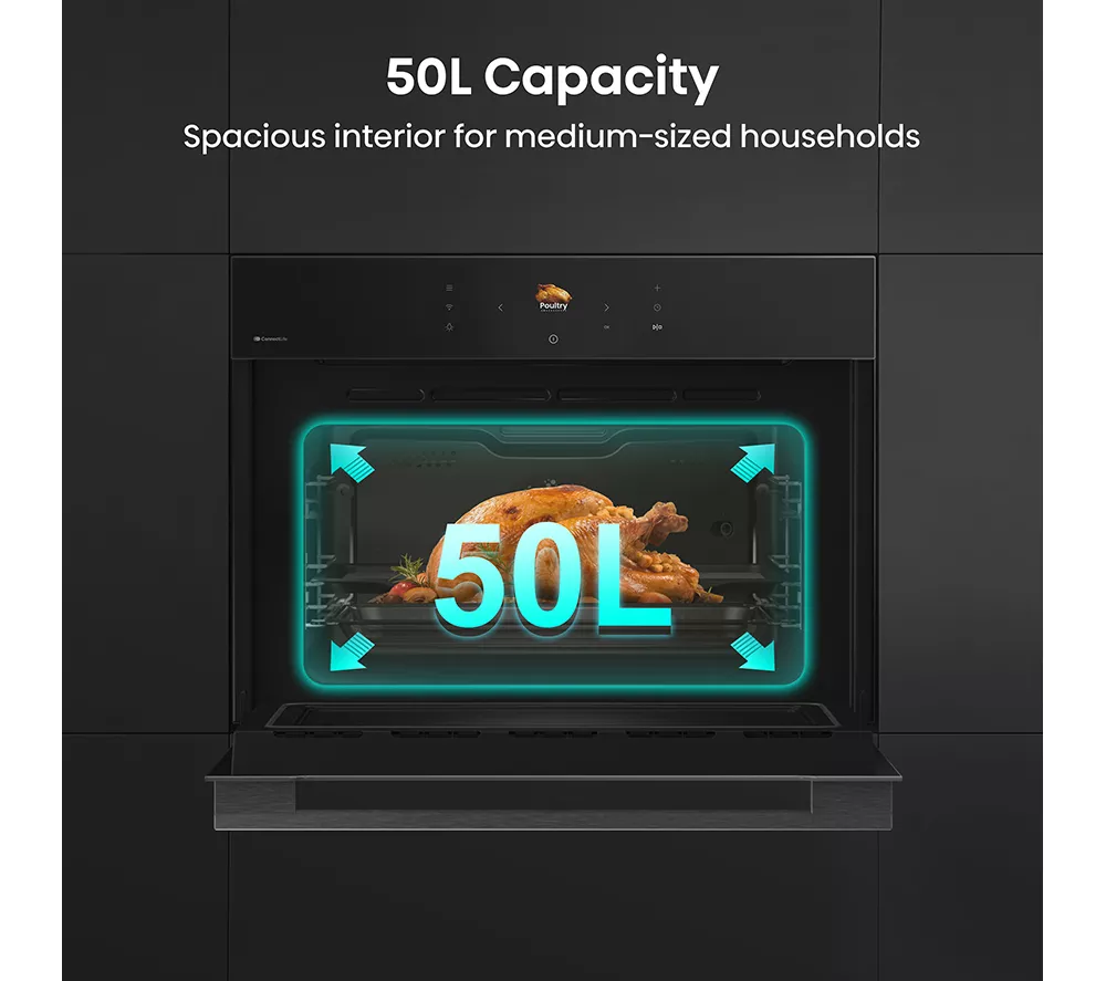 HISENSE Hi8 BlackLine BIM4AH8UKWF Compact Electric Oven with Microwave – Jet Black